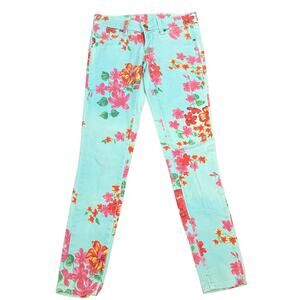 Car Mar Womens Jeans Carmar Floral Stretch Denim Pants sz 24